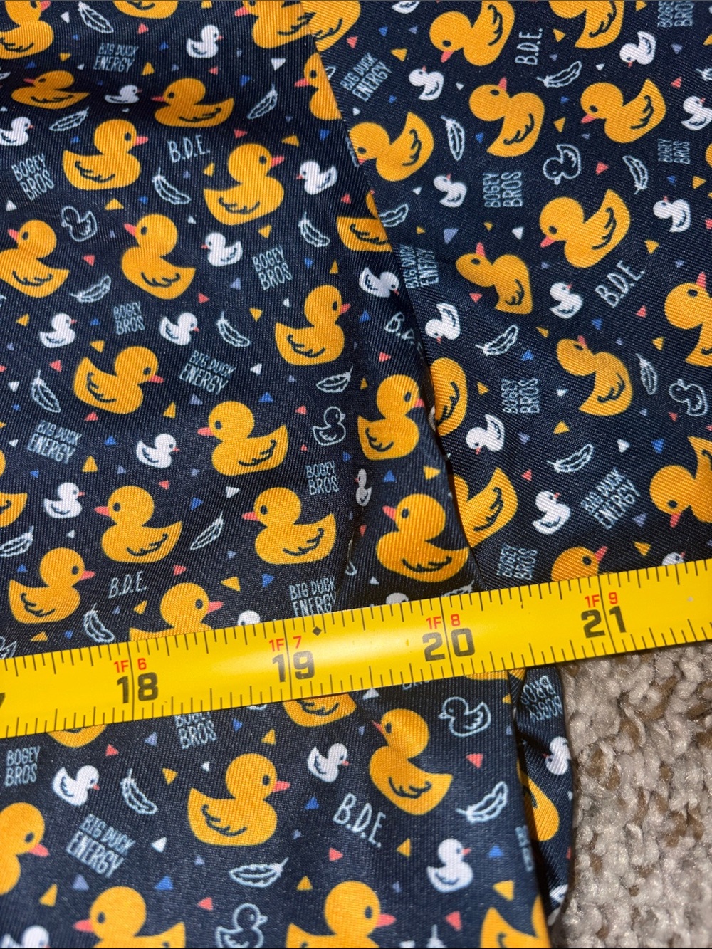 Bogey Bros Navy Golf Polo with Yellow Duck Print - Picture 5 of 16